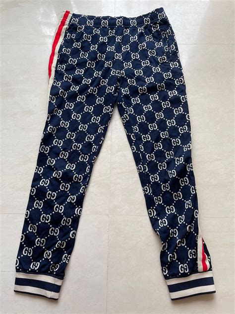 gucci silk trousers|Gucci sweatpants men's.